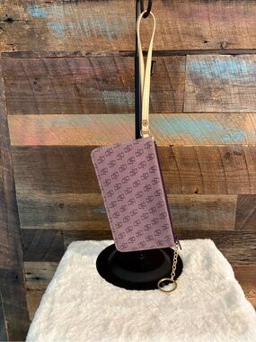 Dooney & Bourke Lilac Logo Wristlet with Detachable Strap